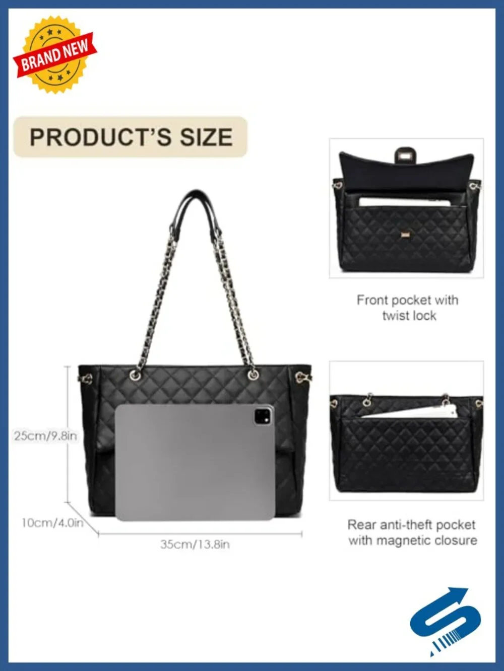 N/A quilted satchel
